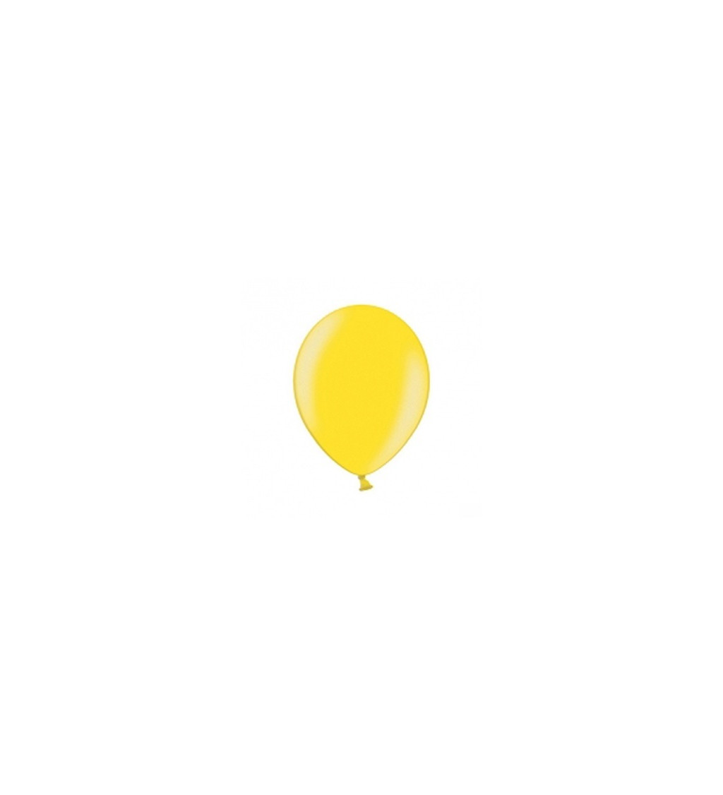 Metalický balónek, 100 ks - Žlutý