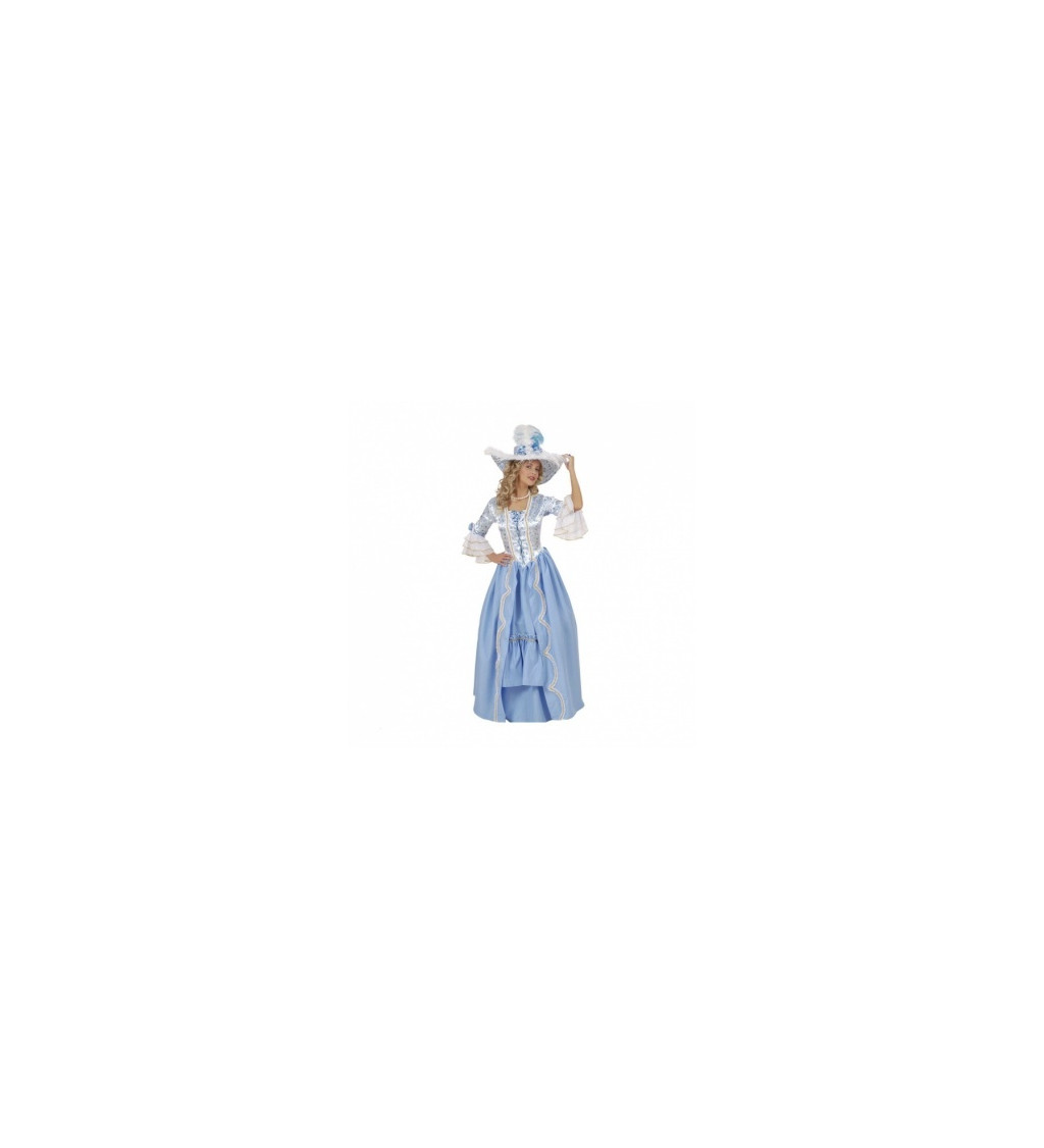 Kostým Šlechtična - Modré šaty