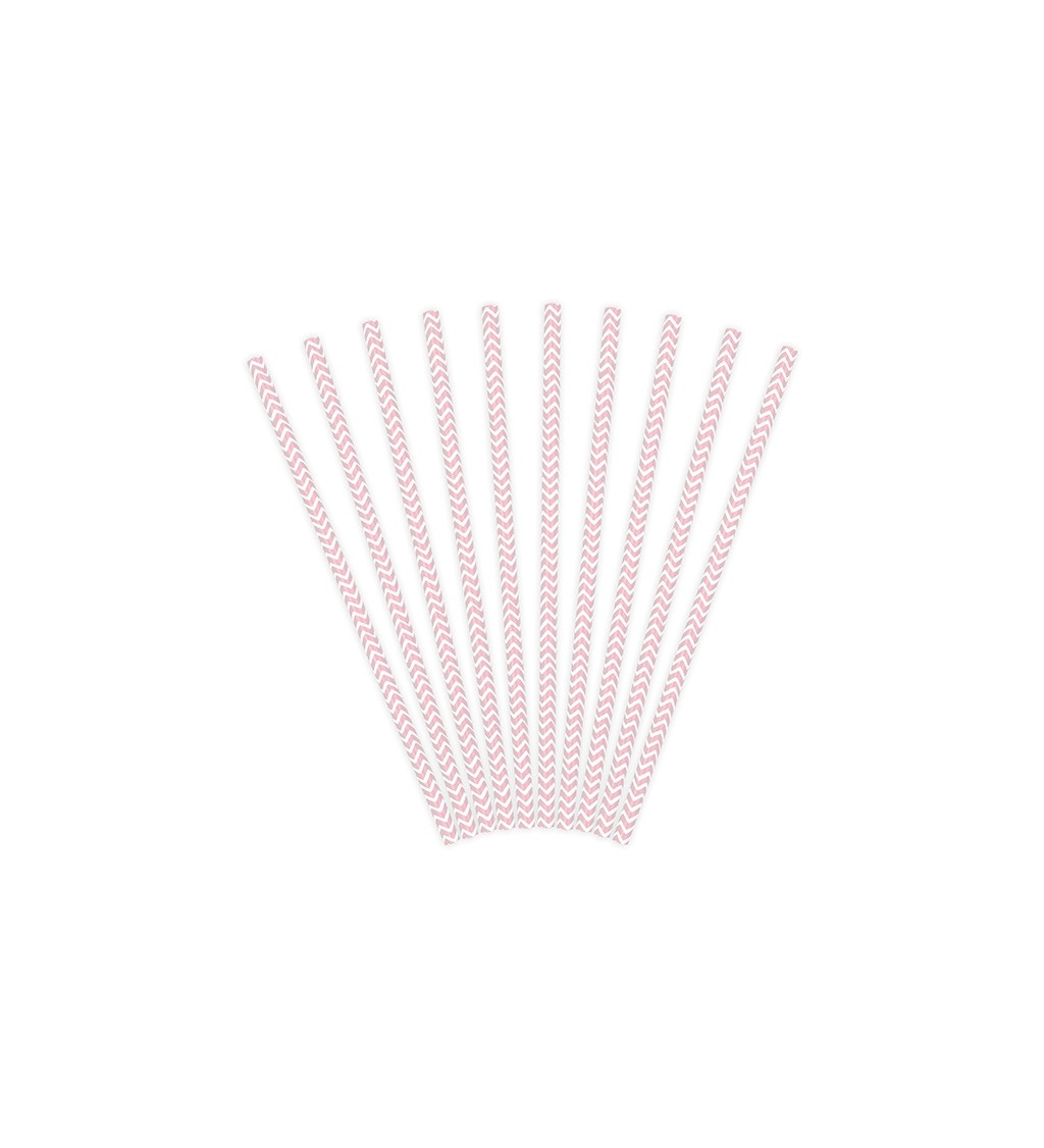 Brčka - Papírová se světle růžovými vlnkami 