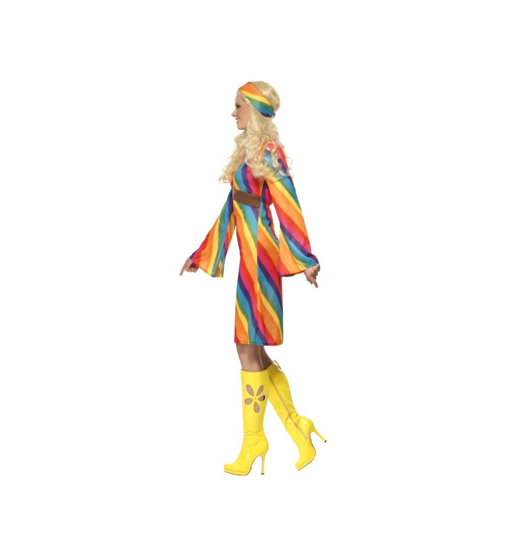 Dámský kostým - 70. léta, duhové šaty