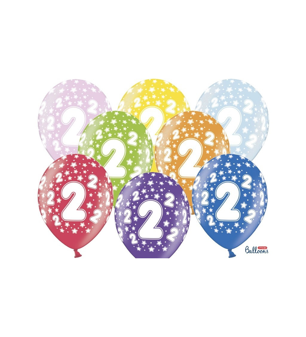 Balónek s číslem 2 (6ks)