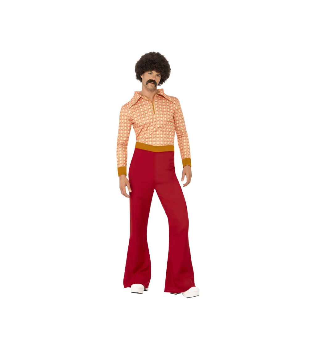 Pánský kostým - 70. léta, červený