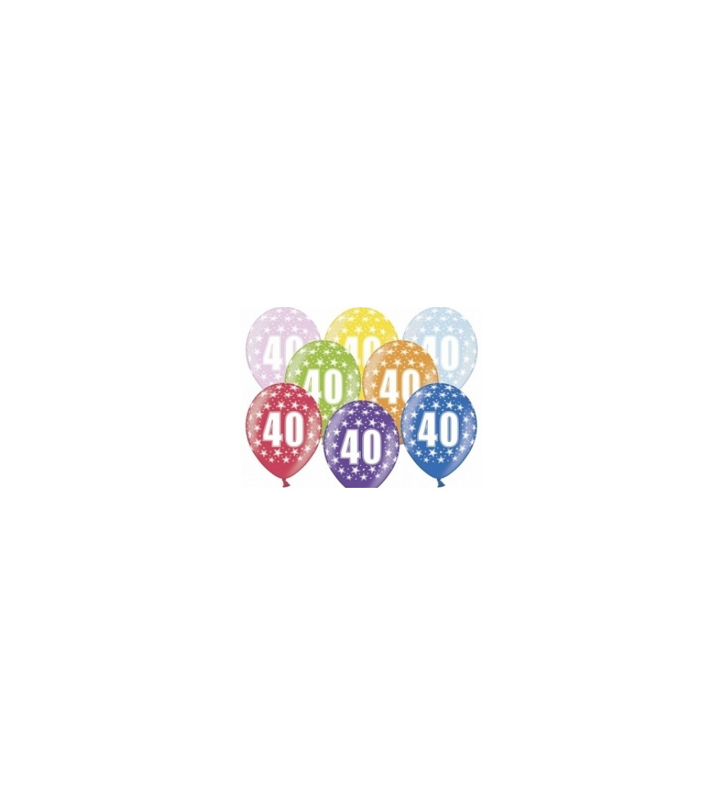 Balónek s číslem 40 (6ks)