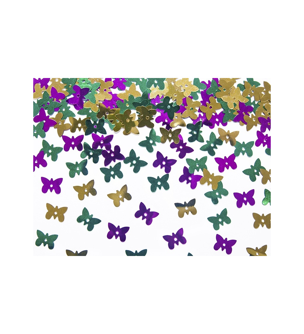 Konfety - Motýlci, různobarevní