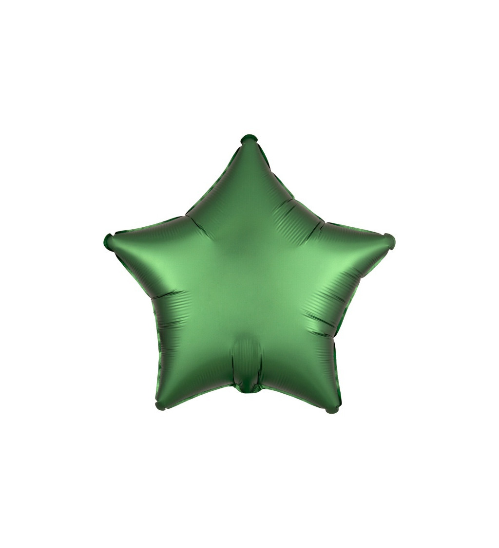 Hvězdičkový sametový balónek - zelený