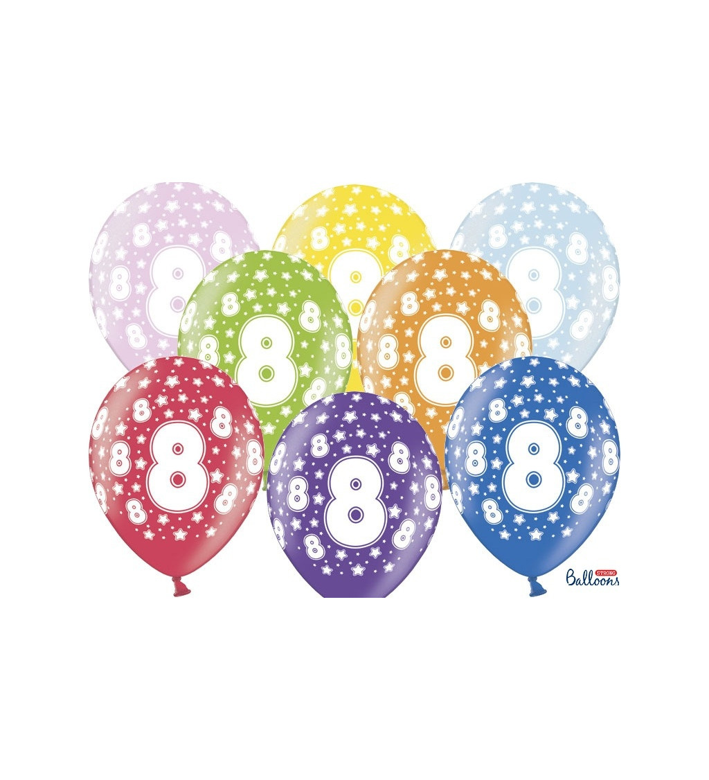 Balónek s číslem 8 (6ks)