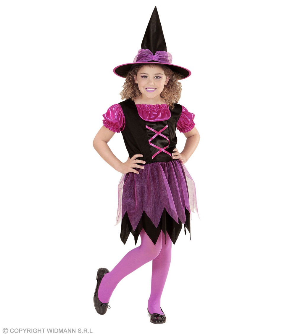Kostým čarodějka s růžovou sukní