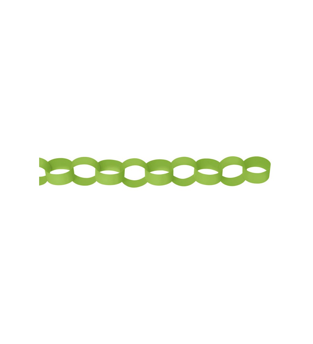 Girlanda - zelený papírový řetěz