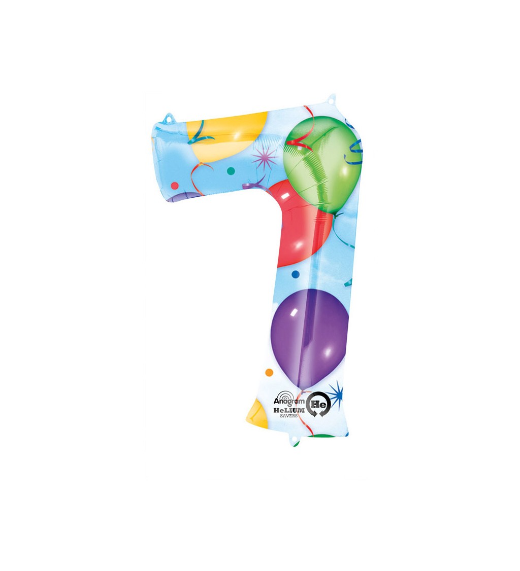 Barevný balonek "7"