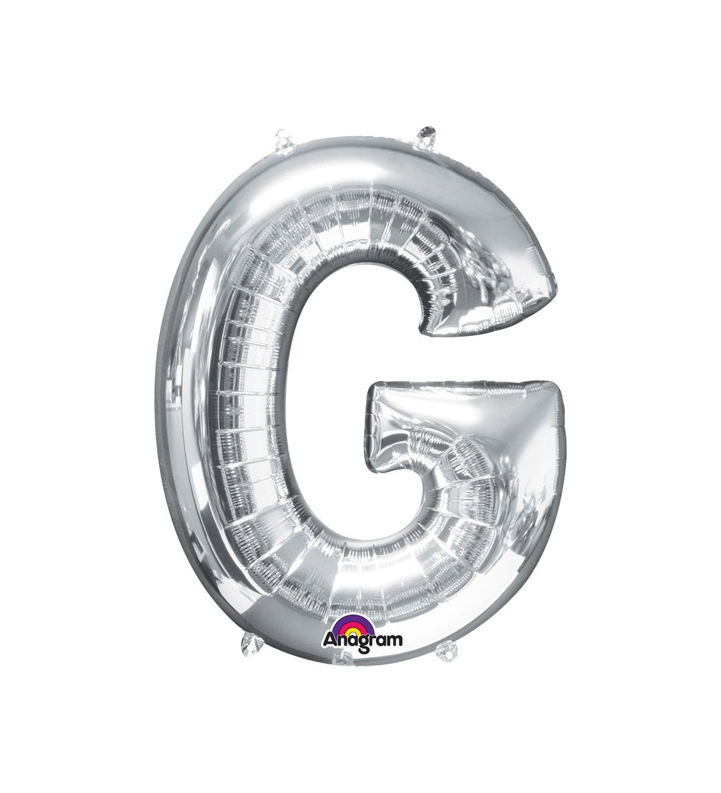 Narozeninový fóliový balónek (stříbrný) – G