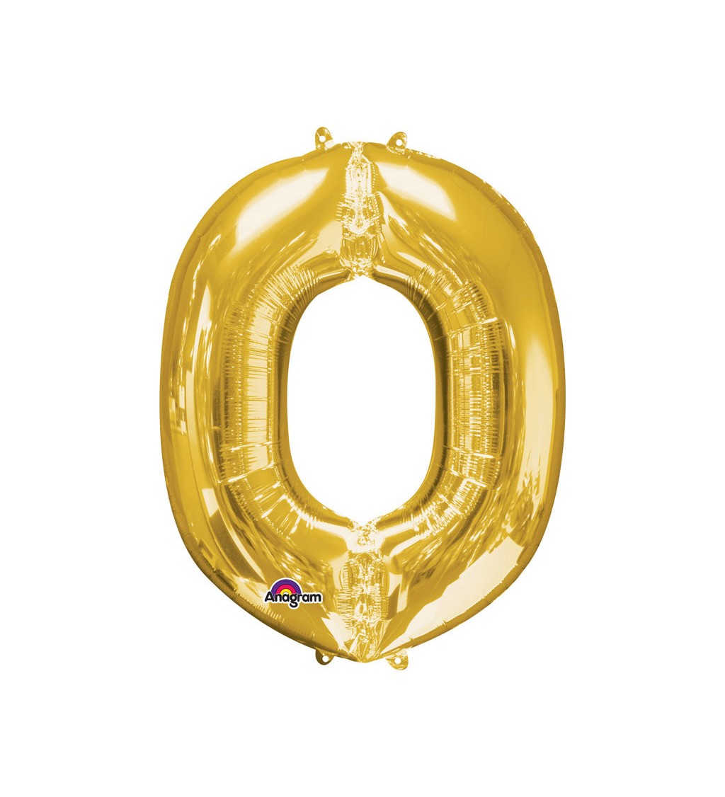 Narozeninový fóliový balónek (zlatý) – O