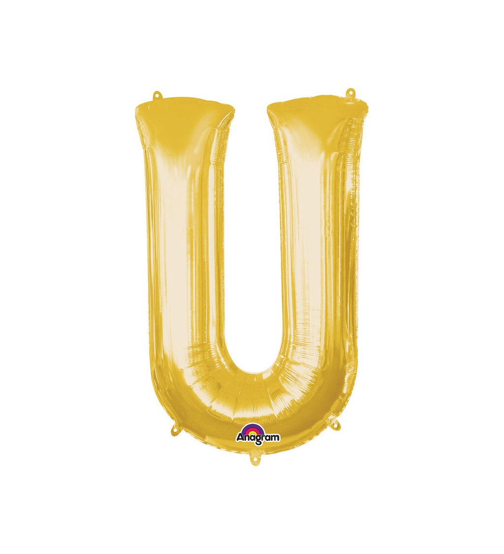 Narozeninový fóliový balónek (zlatý) – U