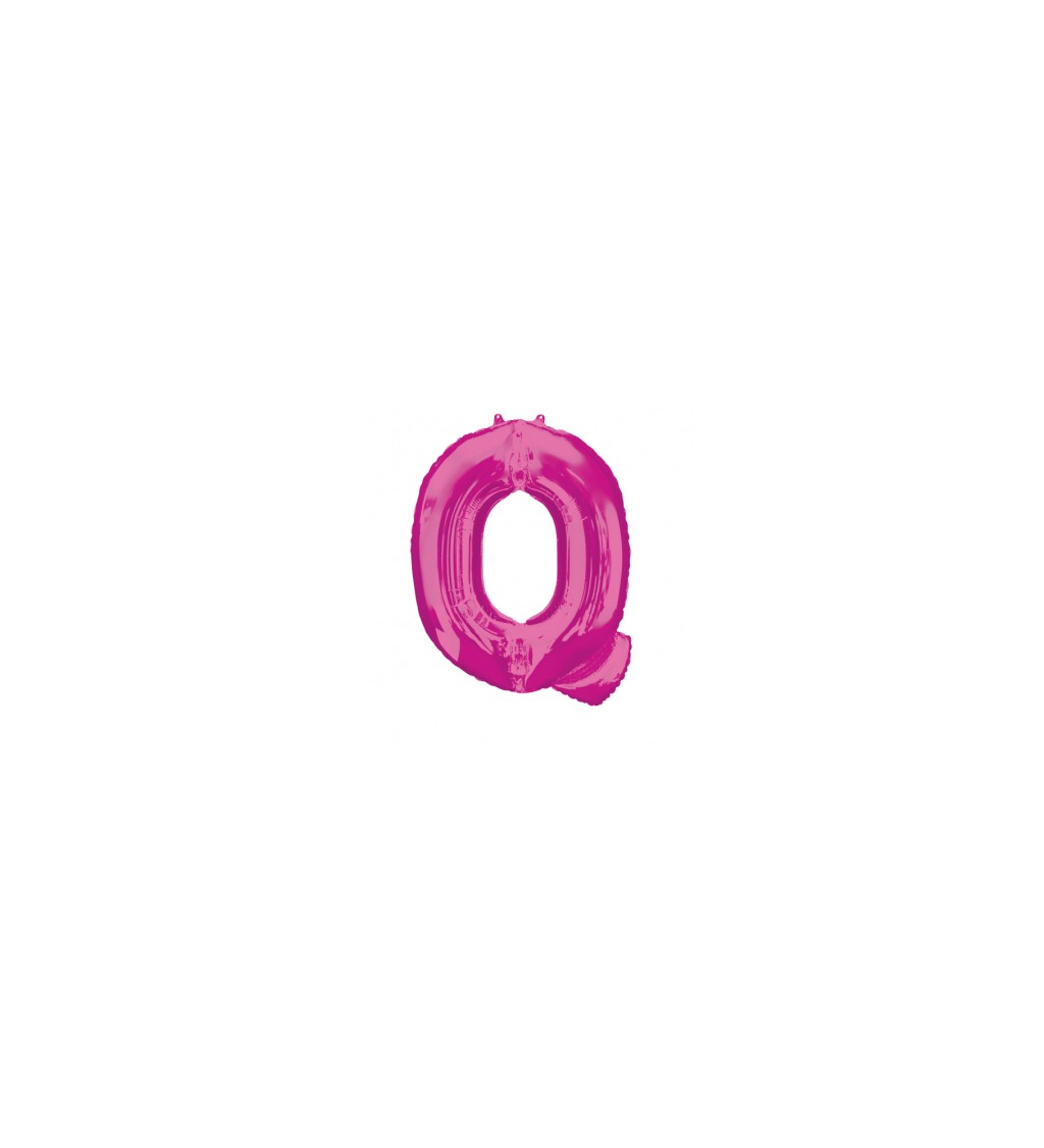 Narozeninový fóliový balónek (tmavě růžový) – Q