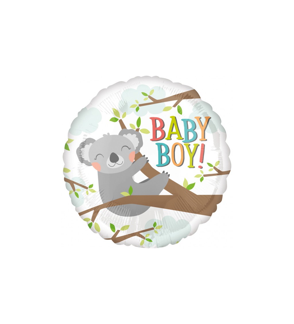 Fóliový balónek - koala - baby boy