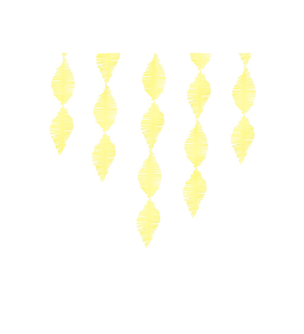 Dekorace - žlutá spirálovitá