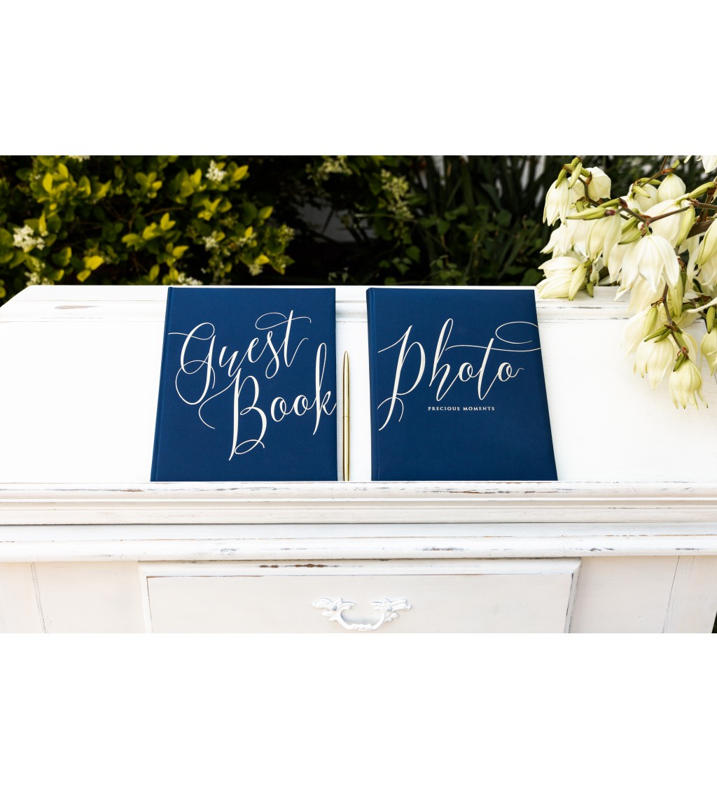 Kniha hostů Guest Book - modrá