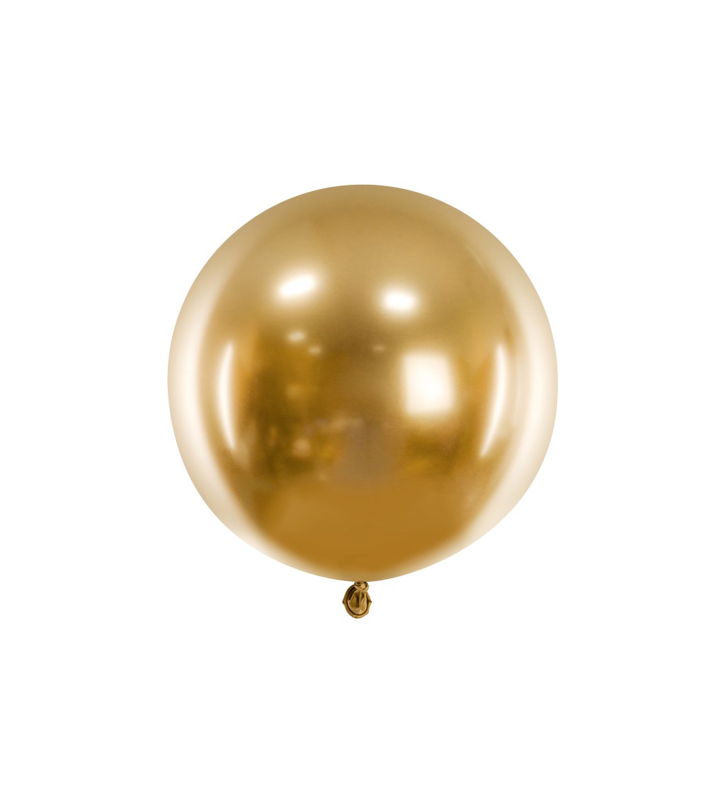 Lesklý zlatý mega balónek