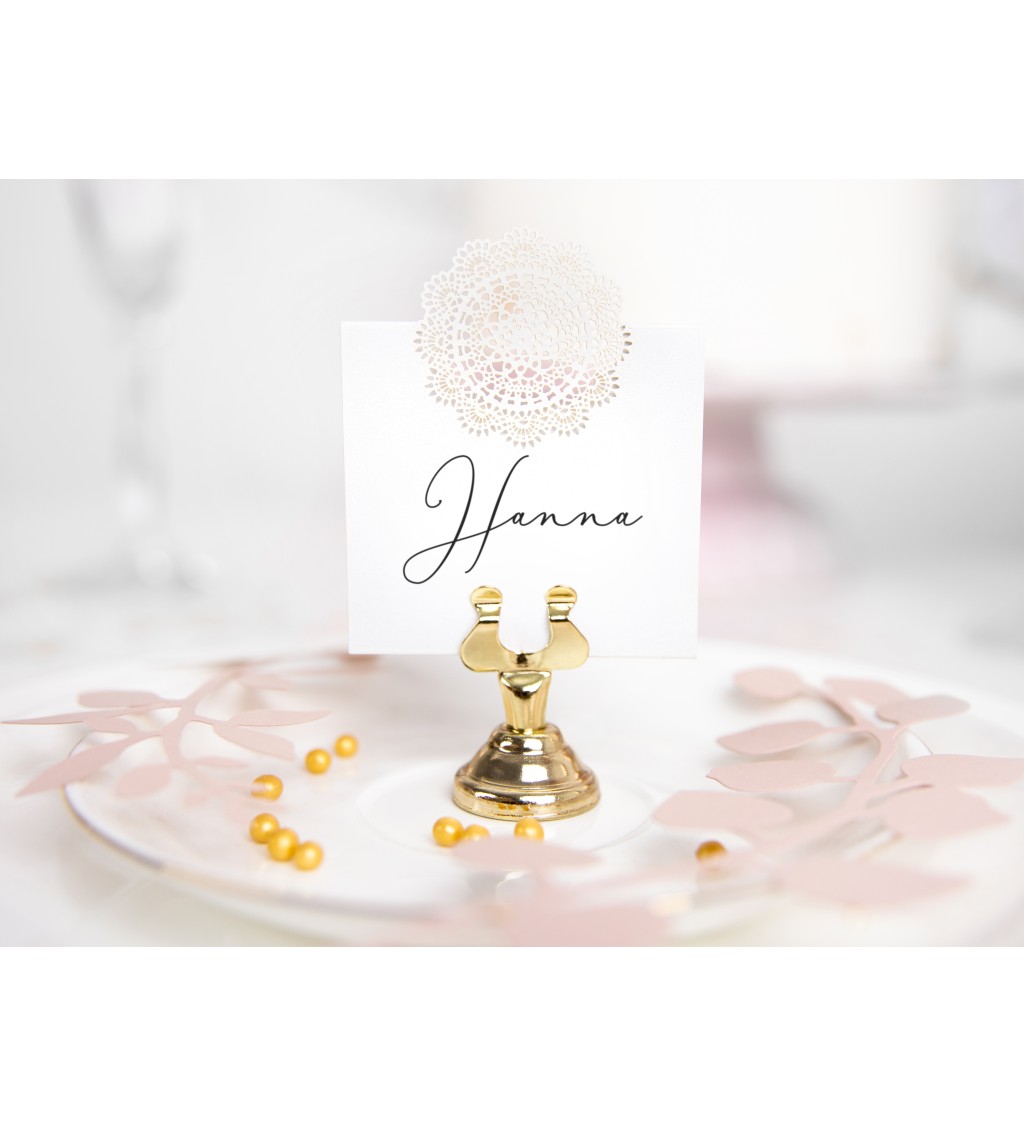 Držák na jmenovku - zlatý stojánek