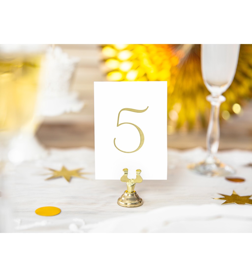 Držák na jmenovku - zlatý stojánek