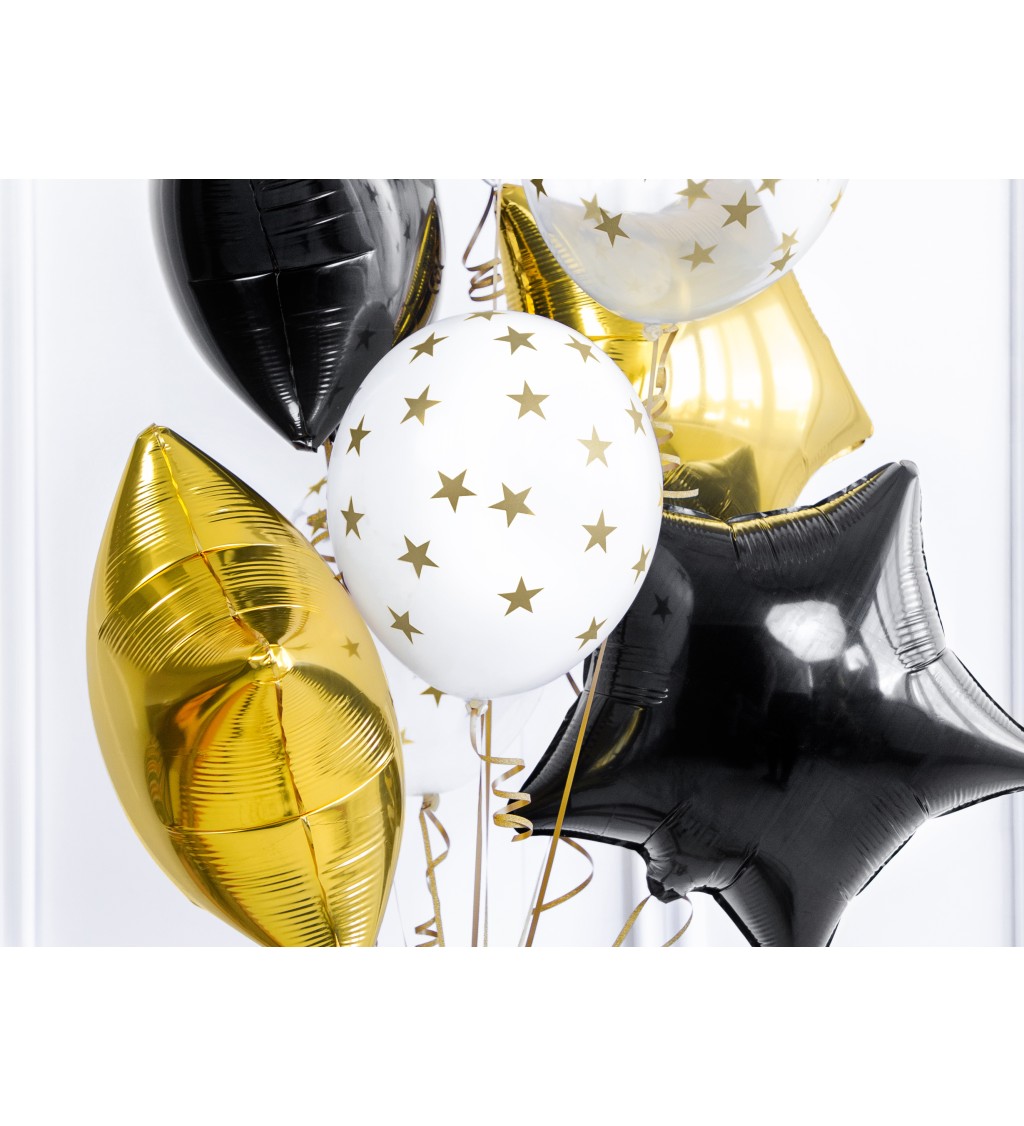 Balónek Zlaté hvězdy - 6ks