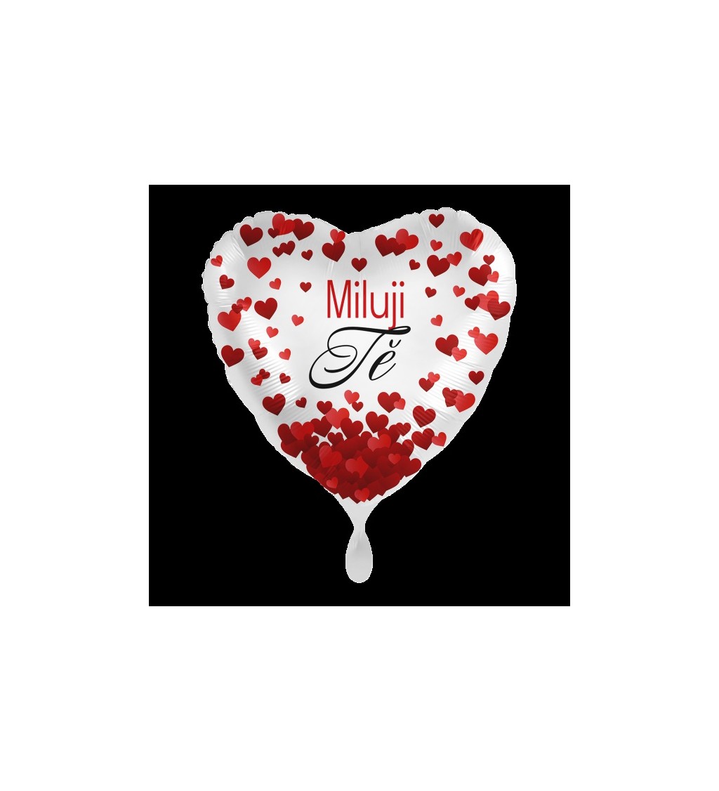 Fóliový balónek Miluji tě se srdíčky