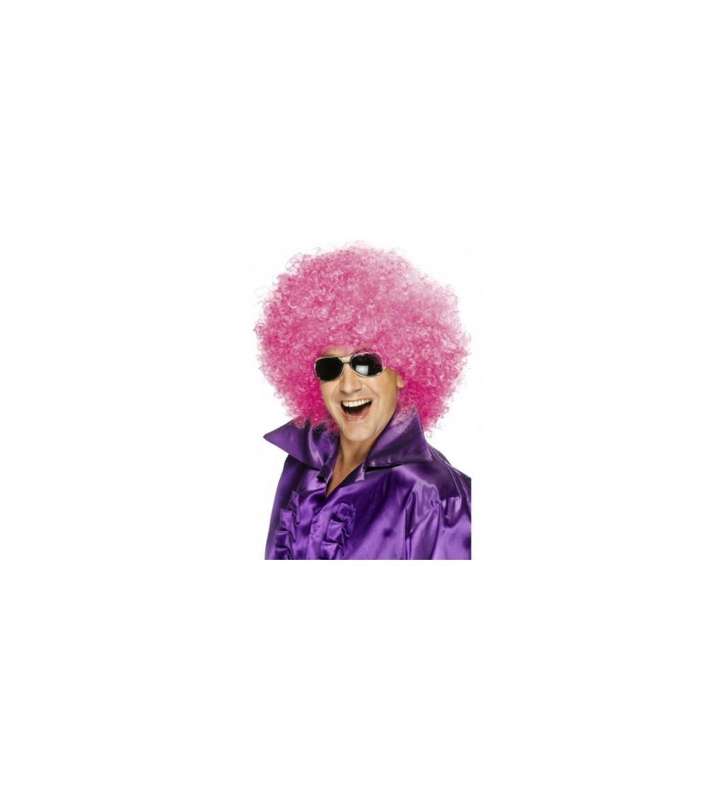 Super mega afro - růžové