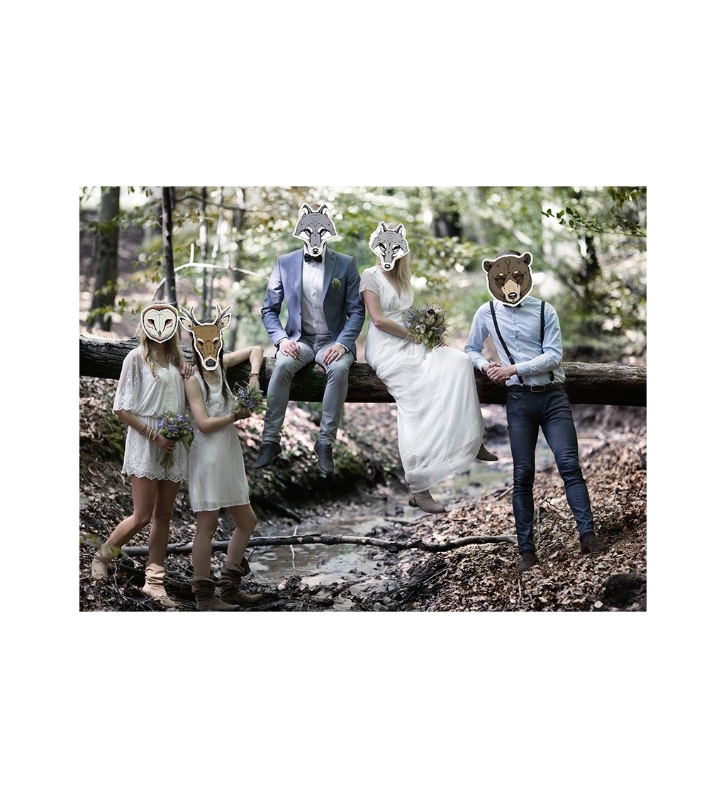 Papírová maska - Jelen II