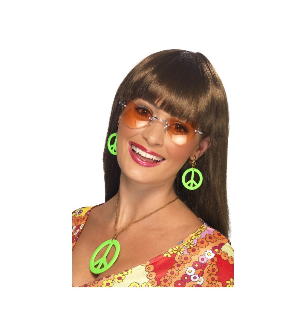 Sada - Naušnice + přívěšek, Hippie, mix barev