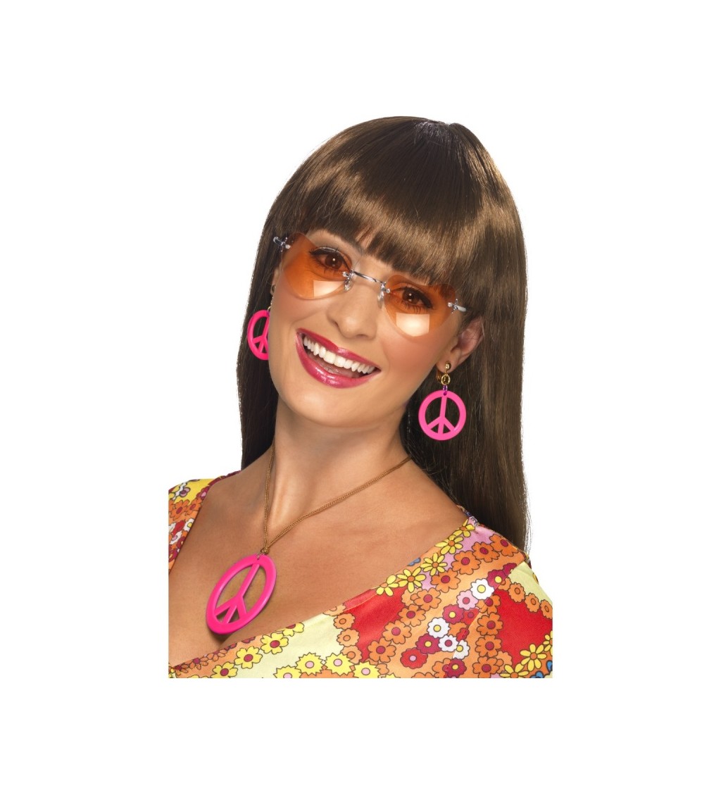 Sada - Naušnice + přívěšek, Hippie, mix barev