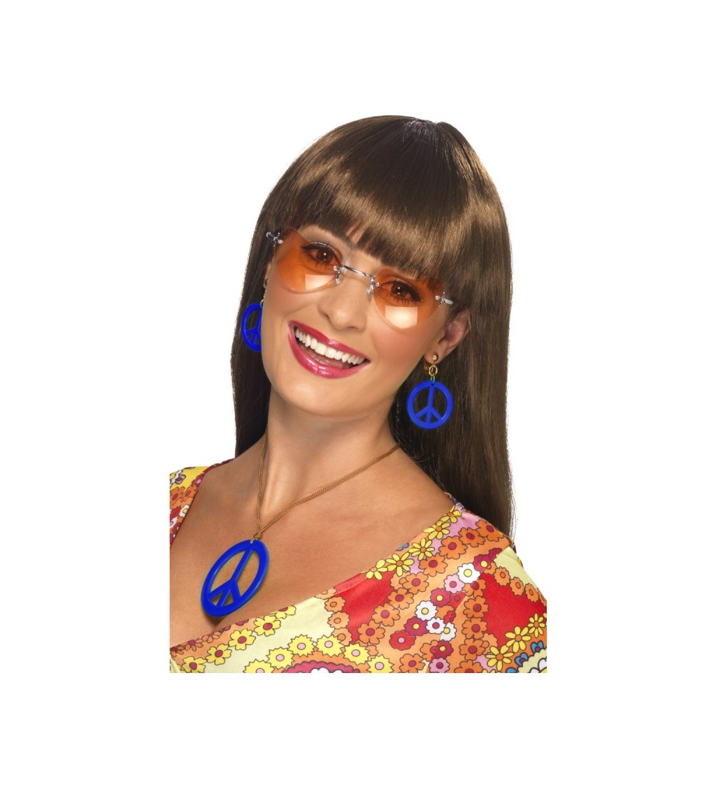 Sada - Naušnice + přívěšek, Hippie, mix barev