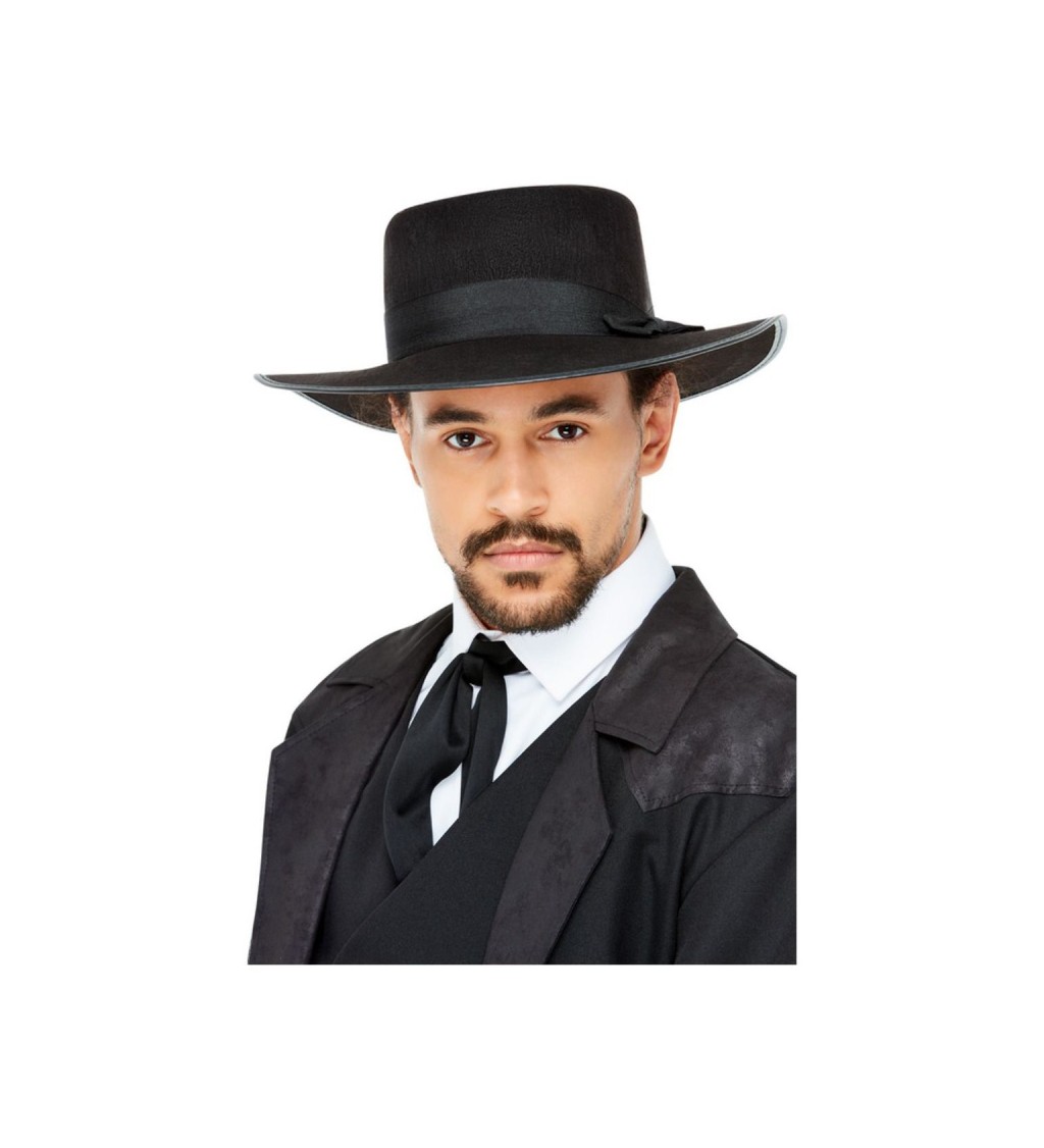 Černý klobouk Fedora