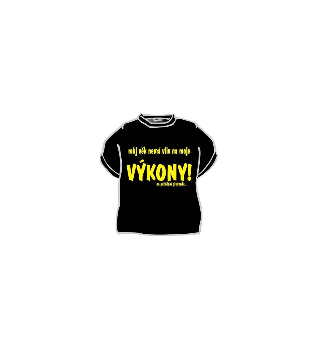 Tričko s potiskem Věk a výkon