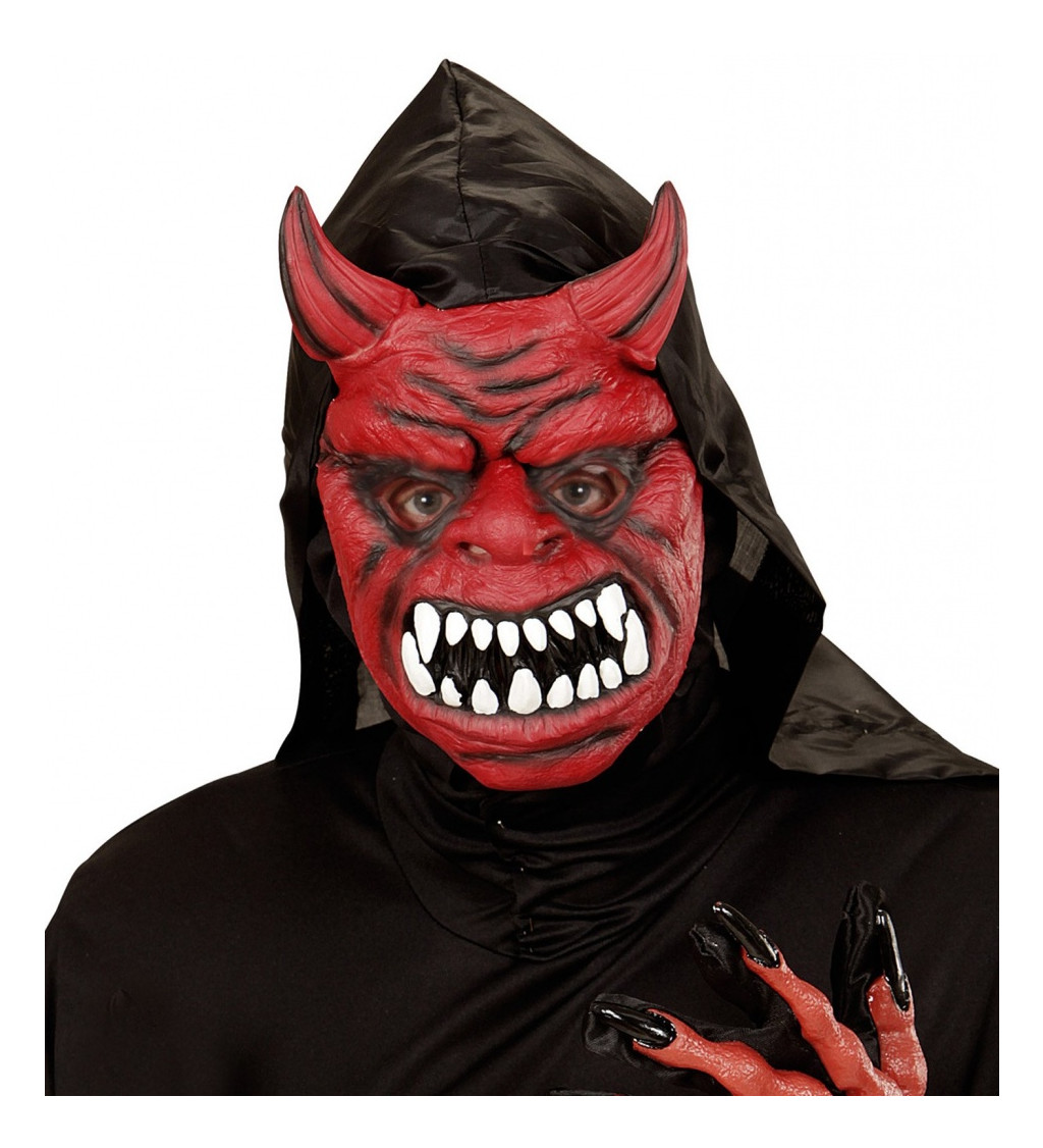Maska zubatého ďábla s kapucí