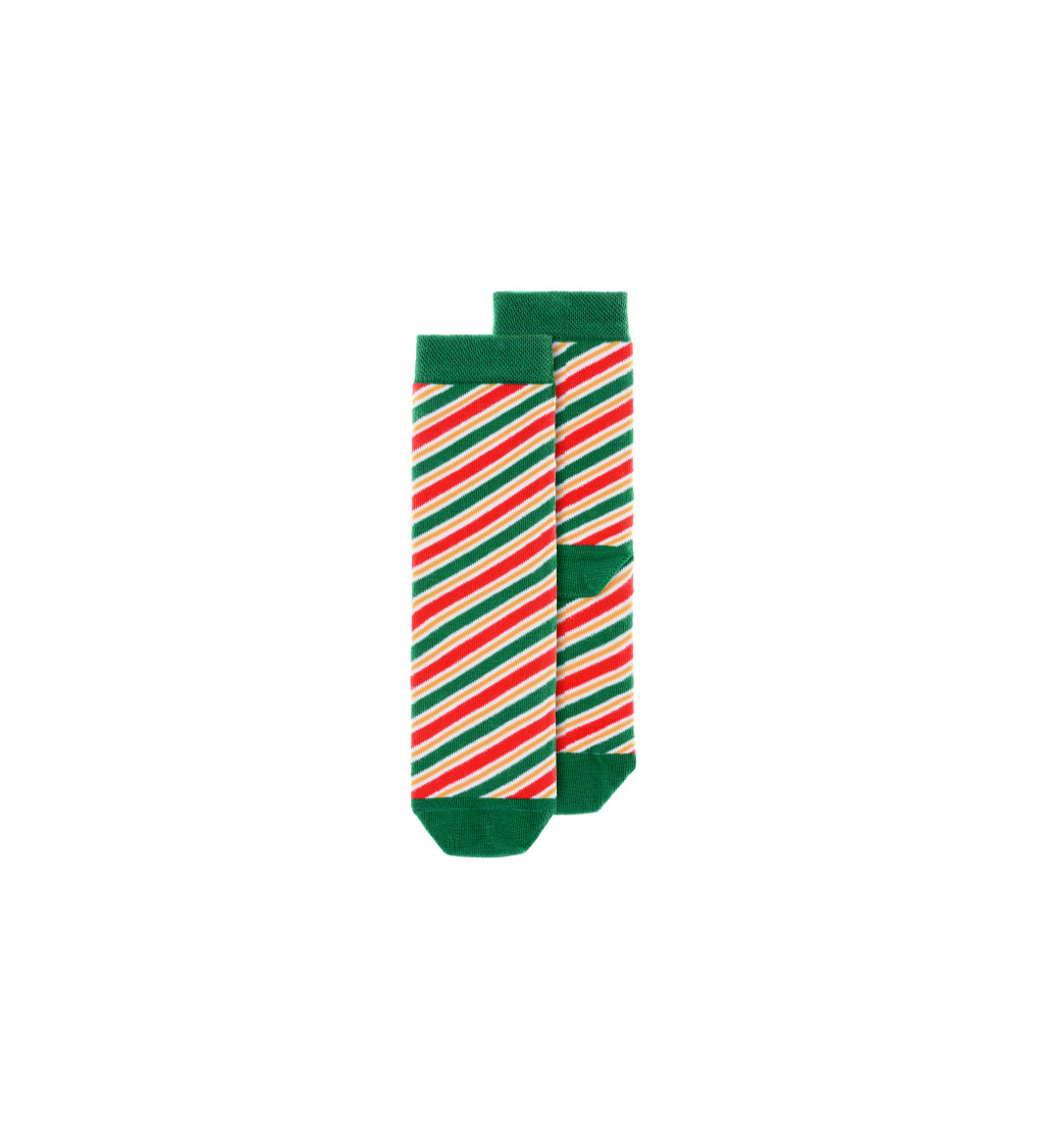 Vánoční ponožky s pruhy