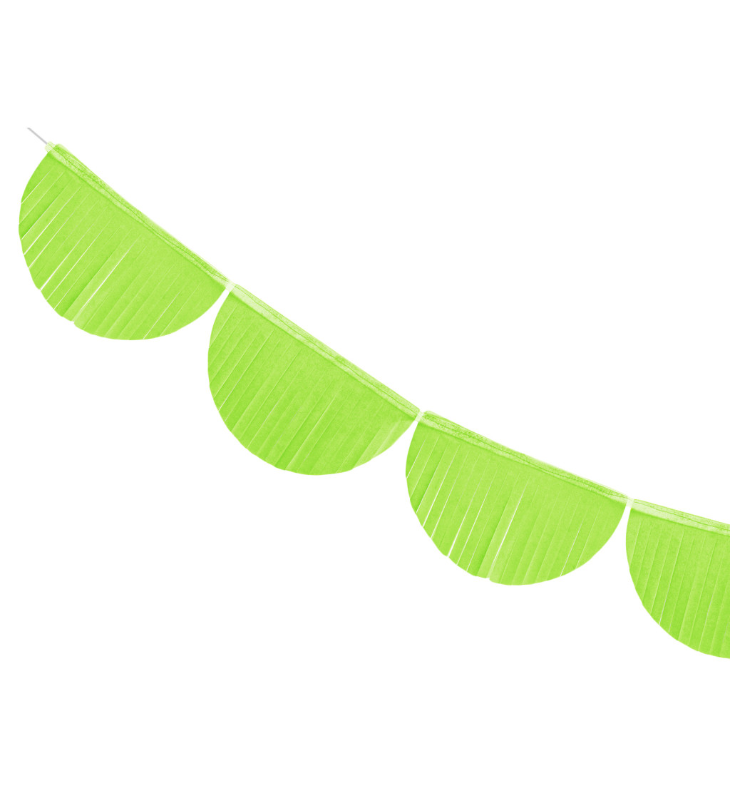 Girlanda - půlměsíčky zelené větší