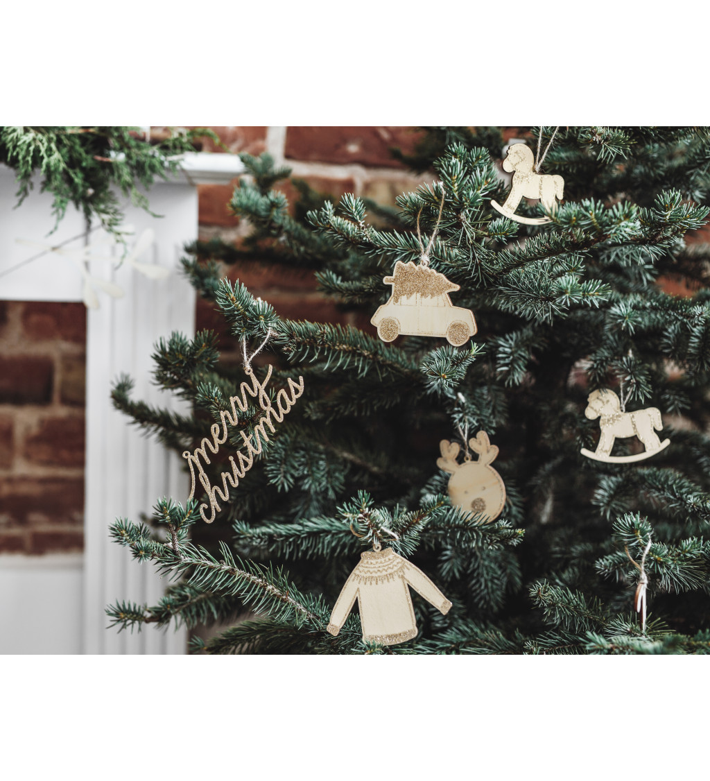 Dřevěné dekorace Christmas