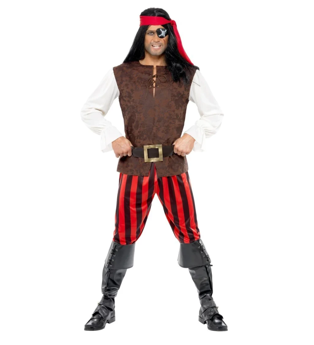 Kostým Pirát - pruhované kalhoty