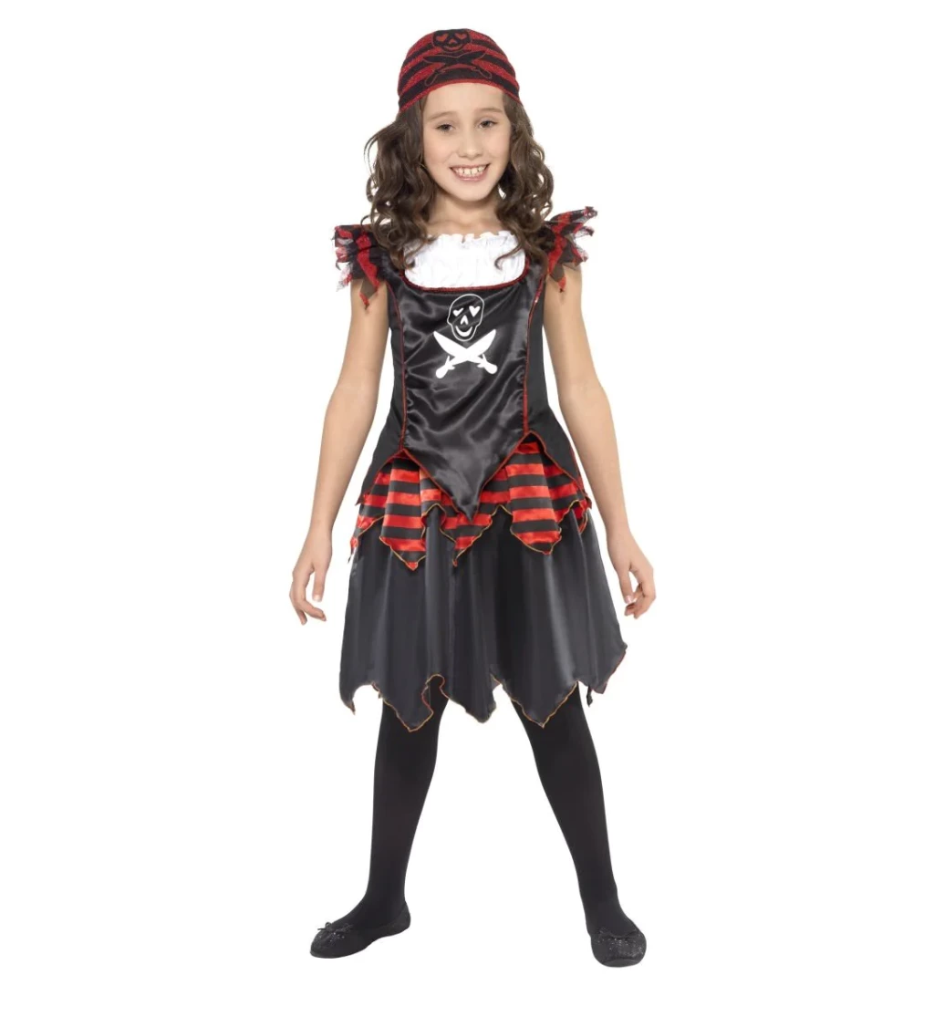 Dětský kostým - Odvážná pirátka