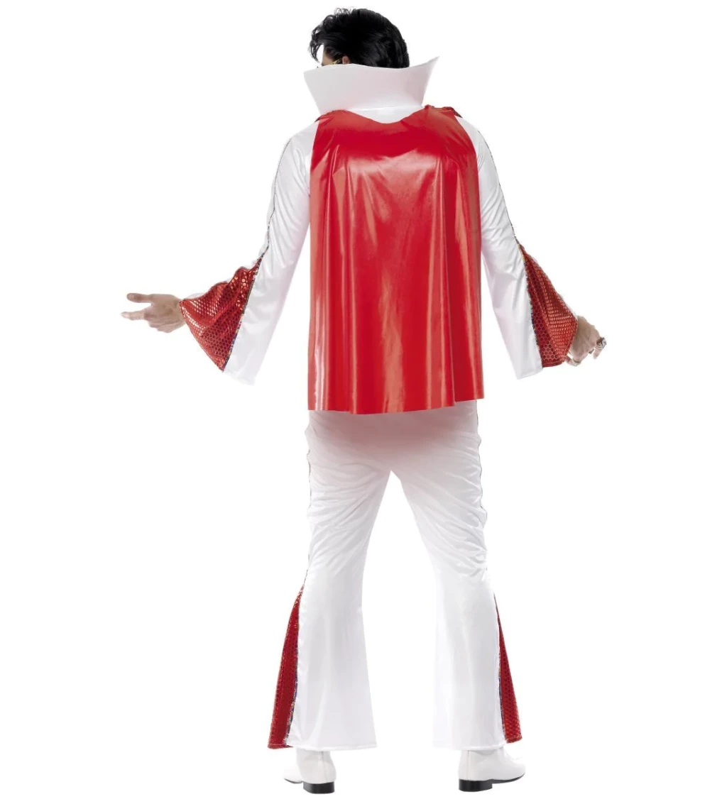 Pánský kostým - Elvis Presley, červený plášť