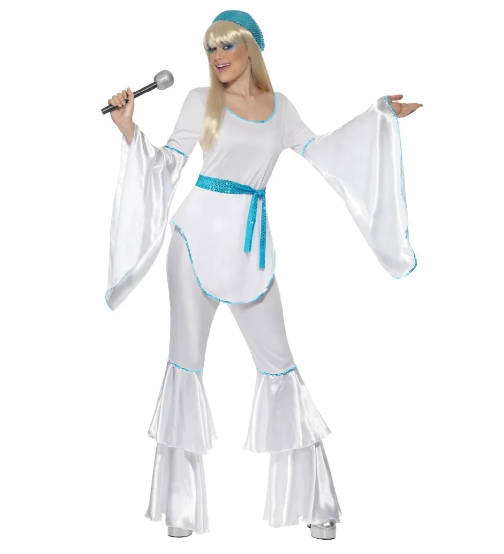 Dámský kostým - Abba, modrobílý