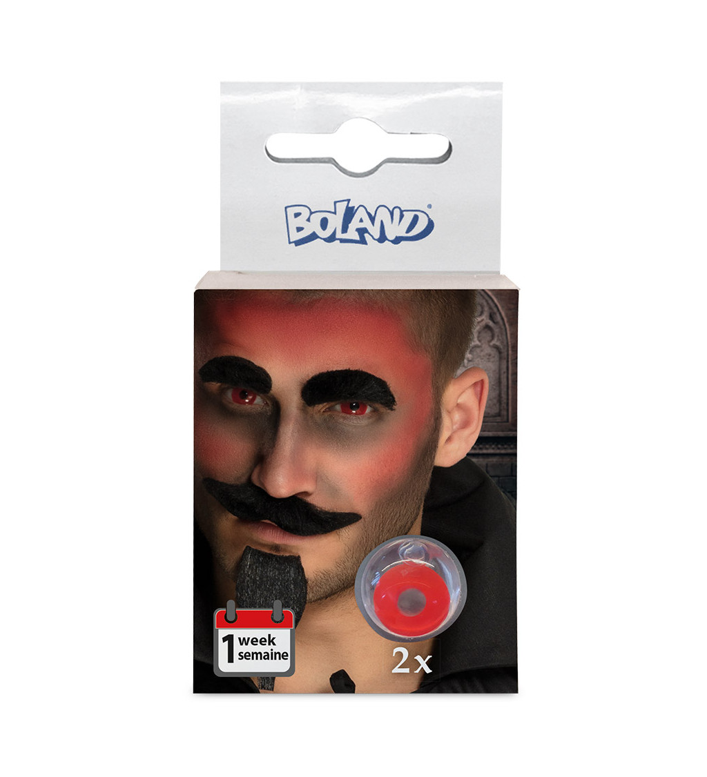 Červené kontaktní čočky