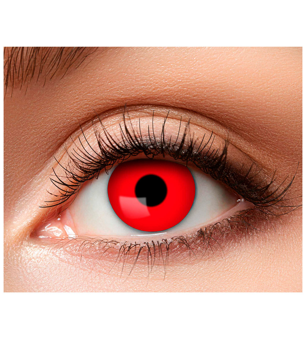 Červené kontaktní čočky