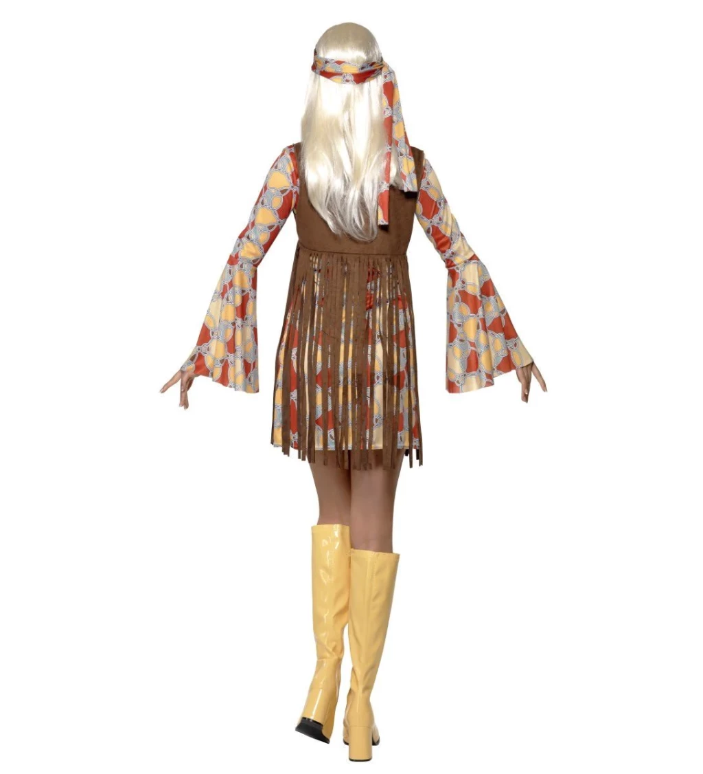 Dámský kostým - Hippie, vesta s třásněmi