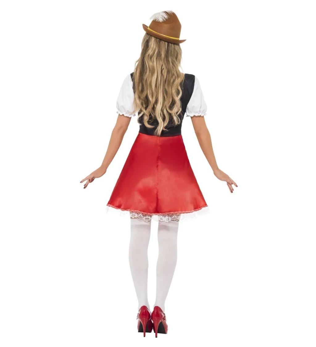 Kostým Oktoberfest s červenou sukní