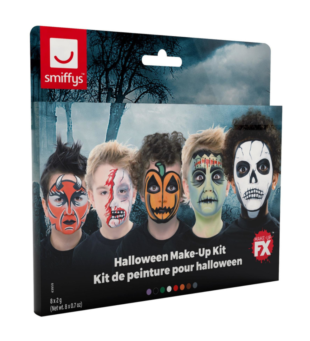 Halloweenské líčení - paleta barev