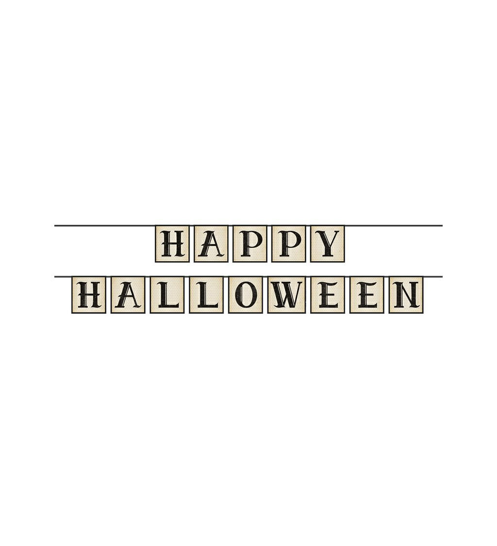 Papírová girlanda - Happy Halloween