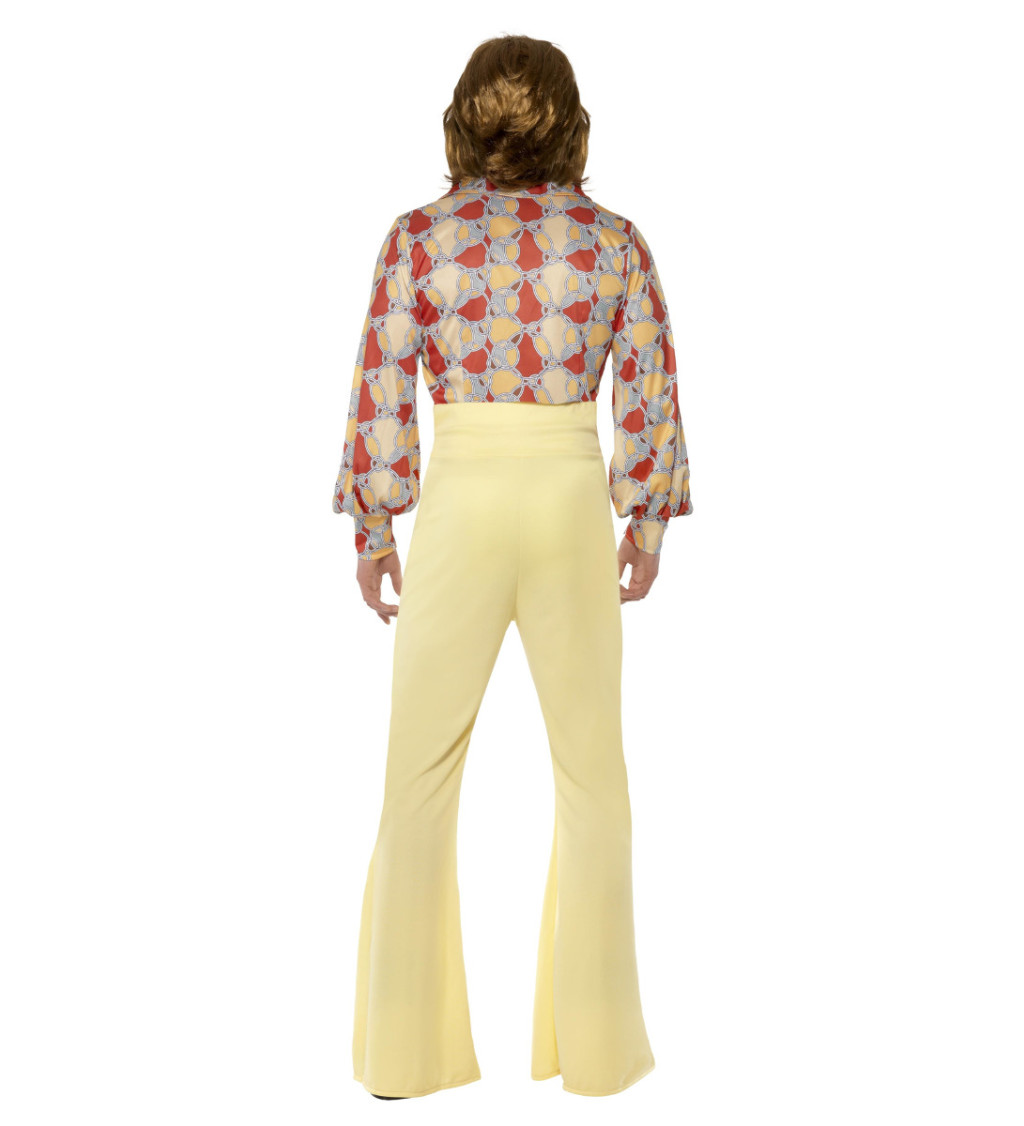 Pánský kostým - Hippie, žluté kalhoty