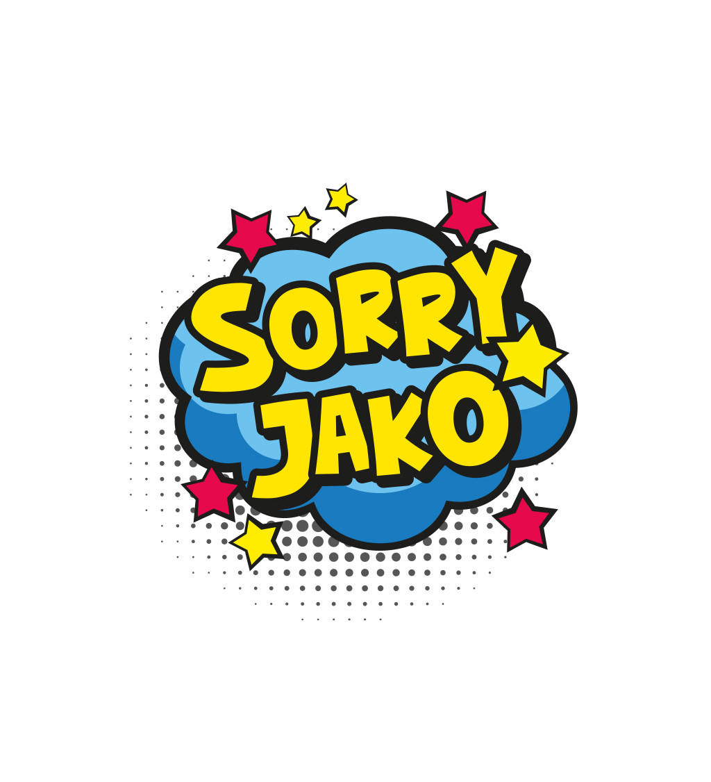 Pánské triko bílé - Sorry jako