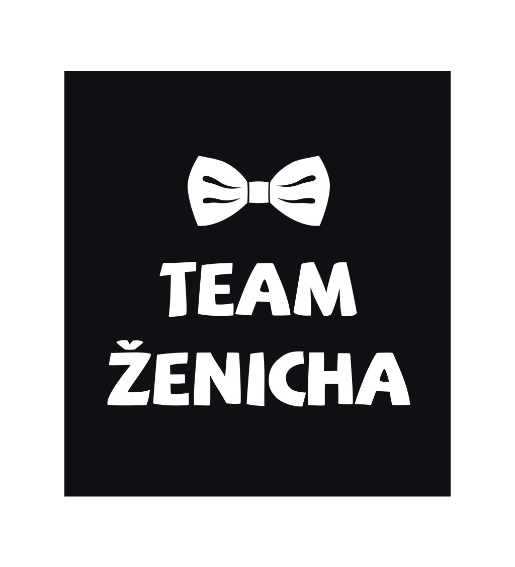 Černé tričko - Team Ženicha motýlek