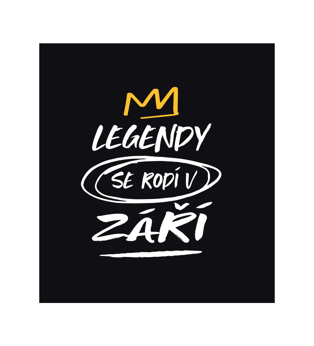 Dámské triko černé - Legendy se rodí v září